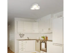 NETTLIFE Foco de techo para montaje en superficie, blanco, moderno, para pasillo, 3 llamas, Gx53, máx. 10 W