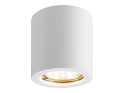 NETTLIFE Foco de techo redondo blanco Gu10 de 40 W, montaje en superficie, moderno, de yeso