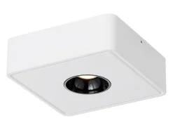 NETTLIFE Foco LED Blanco 7W Blanco Cálido Foco de Techo Moderno Foco Plano y Cuadrado para Pasillo Cocina Comedor
