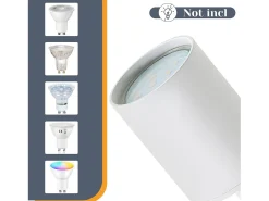 NETTLIFE Foco LED Blanco GU10 Giratorio 330° Ajustable Lámpara de Moderna Foco de Pared Industrial para Sala de Estar Dormitorio