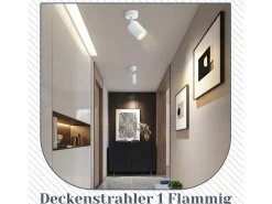 NETTLIFE Foco LED Blanco GU10 Giratorio 330° Ajustable Lámpara de Moderna Foco de Pared Industrial para Sala de Estar Dormitorio
