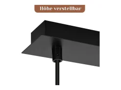 NETTLIFE Gu10 Lámpara Colgante Negro Oro Diam.170cm Metal 4 Bombillas - Lámpara de Mesa Industrial Moderna para Salón Cafetería Dormitorio
