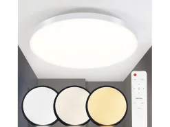NETTLIFE LED Lámpara de techoregulable sin escalonamientos IP44 37 x 2,5 cm