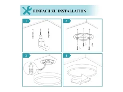 NETTLIFE, LED - Luz de techo, plana, 18 cm - 15 W, blanca, 6000 K - Iluminación moderna para la cocina, el pasillo, el dormitorio