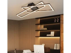 NETTLIFE LED Deckenleuchte Wohnzimmer Schwarz 36W Dimmbar Deckenlampe Büro Kinderzimmer
