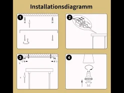 NETTLIFE Lámpara colgante para mesa de comedor, con conexión GU10: lámpara de comedor de 6 bombillas, de metal negro dorado, moderno y industrial.