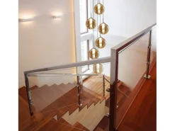 NETTLIFE Lámpara colgante de cristal Diam.31cm G9 bola de mesa de ámbar regulable en altura 6 lámparas en la lámpara de salón lámpara de dormitorio