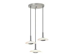 NETTLIFE Lámpara colgante LED para mesa de comedor, diseño moderno, 3000 K, blanco cálido, 3 llamas
