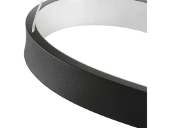 NETTLIFE Lámpara Colgante LED Silicona Negro Diam.75cm Regulable con Mando a Distancia Diseño Moderno para Estudio Salón Cocina Oficina 47W