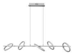 NETTLIFE Lámpara colgante LED moderna de 31 W con anillos rotativos amovibles de luz blanca cálida 3000 K