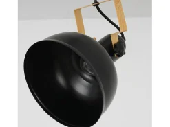 NETTLIFE Lámpara colgante vintage de 1 llama, negro, retro industrial, bombilla E27, máx. 40W.