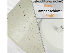 NETTLIFE Lámpara colgante de metal blanco Diam.38cm E27 38CM moderna con pantalla de tela diseño de cielo estrellado casquillo - sin bombilla