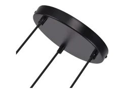 NETTLIFE Lámpara colgante moderna de cristal negro para mesa de comedor, 3 llamas, E27