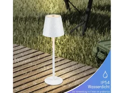 NETTLIFE Lámpara de cabecera con batería inalámbrica，2 piezas - LED RGB 2600 mhA Lámpara de mesa para exteriores Lámpara de batería USB TIPO C Blanca
