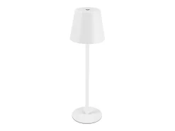 NETTLIFE lámpara de mesa de noche inalámbrica, LED, 2600 mAh, lámpara de mesa cargable externamente, activada por tacto, blanca, con puerto USB.