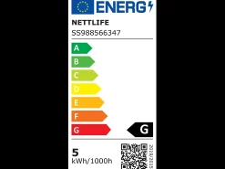 NETTLIFE Lámpara de mesa inalámbrica, lámpara de noche, juego de 2 LED recargables de 1800 mhA, táctiles, regulables, modernas, grises, IP44, USB.