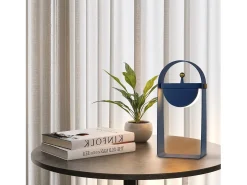 NETTLIFE Lámpara de Mesa LED Lámpara de Noche Inalámbrica - Luz Nocturna Portátil Brillo Ajustable 26 CM, Azul