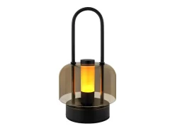 NETTLIFE Lámpara de mesa LED portátil Nettlife, lámpara de noche inalámbrica, regulable (1800 K-6500 K), con memoria, recargable por USB-C,color negro