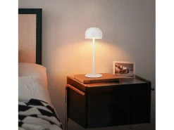 NETTLIFE Lámpara de mesa LED inalámbrica: lámpara de mesa regulable táctil con 3 temperaturas de color USB