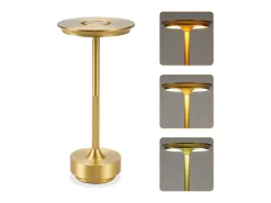 NETTLIFE Lámpara de noche, lámpara de mesa inalámbrica, batería - Lámpara de mesa LED táctil regulable con batería recargable por USB