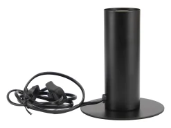 NETTLIFE lámpara de noche / lámpara de mesa vintage, E27, negro, máximo 40W, de estilo retro industrial.