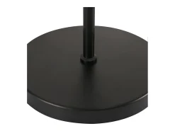 NETTLIFE Lámpara de pie de salón vintage, en madera con 2 llamas en diseño industrial de metal interruptor negro E27 - altura: 151 cm - sin bombilla