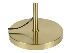 NETTLIFE Lámpara de pie moderna para sala de estar - Lámpara de pie de diseño dorado Lámpara de pie con casquillo E27 con interruptor de pie -166 cm