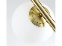 NETTLIFE Lámpara de pie moderna para sala de estar - Lámpara de pie de diseño dorado Lámpara de pie con casquillo E27 con interruptor de pie -166 cm