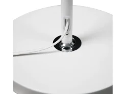 NETTLIFE Lámpara de Pie para Salón, Lámpara de Pie Vintage - 166cm, Diseño Retro, Lámpara de Pie de Metal Blanco con Casquillo E27, Máximo 40W