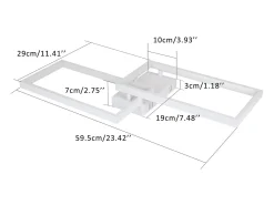 NETTLIFE Lámpara de Techo LED Regulable con Control Remoto 40W Metal Blanco Lámpara de Cocina de Diseño Moderno para Dormitorio Sala de Estar