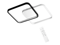 NETTLIFE Lámpara de Techo LED Metal Negro 55W Moderna Regulable con Mando a Distancia 43CM Lámpara de de Diseño Dormitorio Habitación Infantil