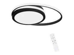 NETTLIFE Lámpara de Techo LED para - Lámpara Negra Regulable Lámpara Redonda Moderna de 56 W con Diseño de Cielo Estrellado, Estudio,