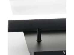 NETTLIFE Lámpara de Techo LED Lámpara de Sala de Estar Negra Lámpara de Dormitorio de 50 W Regulable Moderna con Control Remoto Geométrico para Cocina