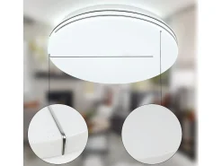 NETTLIFE Lámpara de Techo LED Moderna Lámpara Redonda de de 44 W 40 cm Regulable con Control Remoto Iluminación de Dormitorio con Cielo Estrellado