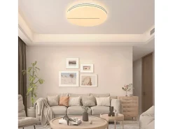 NETTLIFE Lámpara de Techo LED Moderna Lámpara Redonda de de 44 W 40 cm Regulable con Control Remoto Iluminación de Dormitorio con Cielo Estrellado
