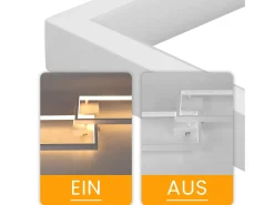 NETTLIFE Lámpara de Techo LED Metal Blanco 48W 80CM Lámpara de Salón Moderna Regulable con Diseño Rectangular para Dormitorio Infantil