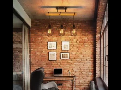 NETTLIFE Lámpara de techo vintage de madera para sala de estar: Lámpara de metal de diseño industrial negro para sala de estar E27, bombilla no incluida