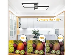 NETTLIFE Lámpara de Techo LED Regulable con Control Remoto 40W Lámpara de Dormitorio de Diseño Moderno de Metal Lámpara de para Dormitorio