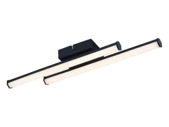 NETTLIFE Lámpara de techo LED moderna para sala de estar, negra, 12 W, 3000 K, blanca cálida, para dormitorio, LED integrada de forma permanente