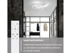 NETTLIFE Lámpara de Techo LED Blanca Regulable 40 CM Moderna con Control Remoto Lámpara de Diseño Geométrico 33 W para Dormitorio Estudio