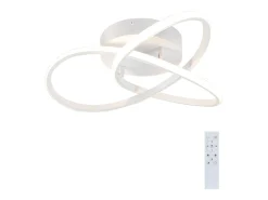 NETTLIFE Lámpara de Techo LED Blanca Regulable 40 CM Moderna con Control Remoto Lámpara de Diseño Geométrico 33 W para Dormitorio Estudio
