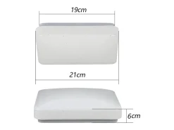 NETTLIFE Lámpara de techo LED, 21 cm, lámpara de cielo estrellado, 15 W, cuadrada, , blanco neutro, decoración de estrellas para, habitación infantil