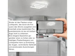 NETTLIFE Lámpara de Techo LED Lámpara Regulable para Sala de Estar Diseño Moderno de 50 W con Control Remoto de Metal para Comedor Cocina Dormitorio