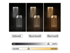 NETTLIFE Lámpara de Techo LED Negra 80 cm Moderna Regulable con Mando a Distancia 48W Rectángulo Diseño de Metal para Dormitorio Habitación Infantil