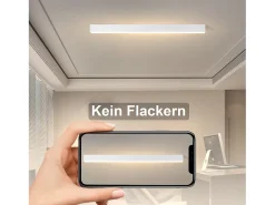 NETTLIFE Lámpara de Techo LED Moderna Lámpara de Escritorio de Techo de 80 CM de Largo 25 W Regulable con Control Remoto para Sala de Estar Dormitorio