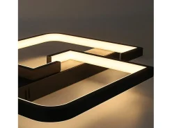 NETTLIFE Lámpara de techo LED 35W lámpara de salón negra regulable con mando a distancia lámpara de mesa de comedor de diseño moderno lámpara