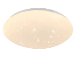 NETTLIFE Lámpara de techo LED cielo estrellado lámpara de techo de dormitorio blanca iluminación de techo redonda de 12W