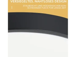 NETTLIFE Lámpara de techo LED plana negra de 18 cm y 15 W, redonda, pequeña, LED blanco cálido integrado permanentemente, 3000 K