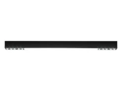 NETTLIFE Lámpara de Techo LED Negra Lámpara de Sala de Estar Regulable Moderna de 25 W de Largo con Control Remoto de 80 CM para Dormitorio de Oficina