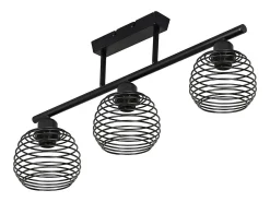 NETTLIFE Lámpara de Techo Retro Vintage 25W E27 Lámpara Industrial Lámpara de Diseño Negra para Sala de Estar Dormitorio Sala de Estudio Mesa de